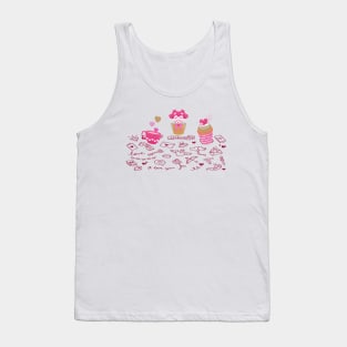 Pink Hearts valentine Tank Top